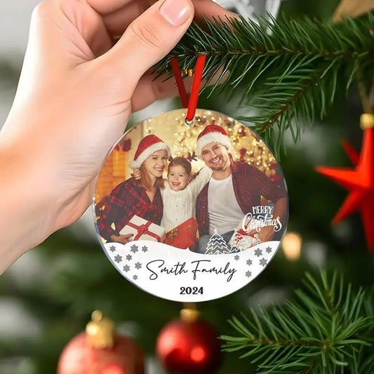 Customizable Photo & Name Chirstmas Ornament - Customizable Love