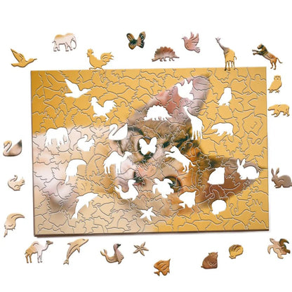 Customizable Photo Pet Puzzle with Animal Shaped Pieces - Customizable Love