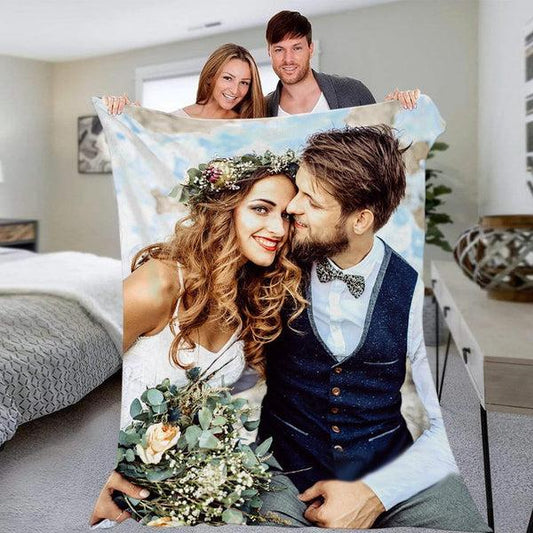 Customizable Photo Portrait Blanket - Customizable Love