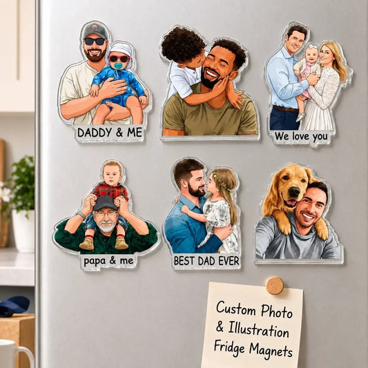Customizable Portrait Magnet Couples, Family, Best Friends - Customizable Love