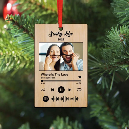Customizable Spotify Christmas Ornament - Customizable Love