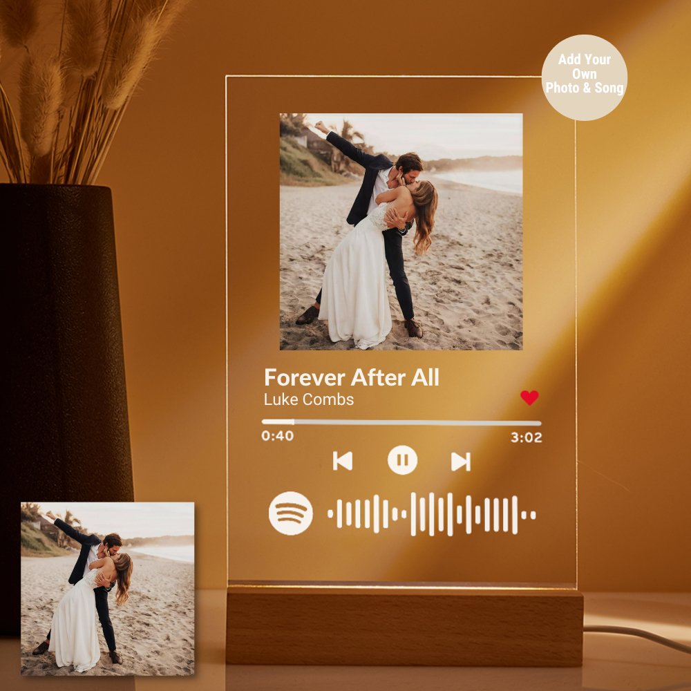 Customizable Spotify Photo Music Plaque Night Light *Best Seller* - Customizable Love