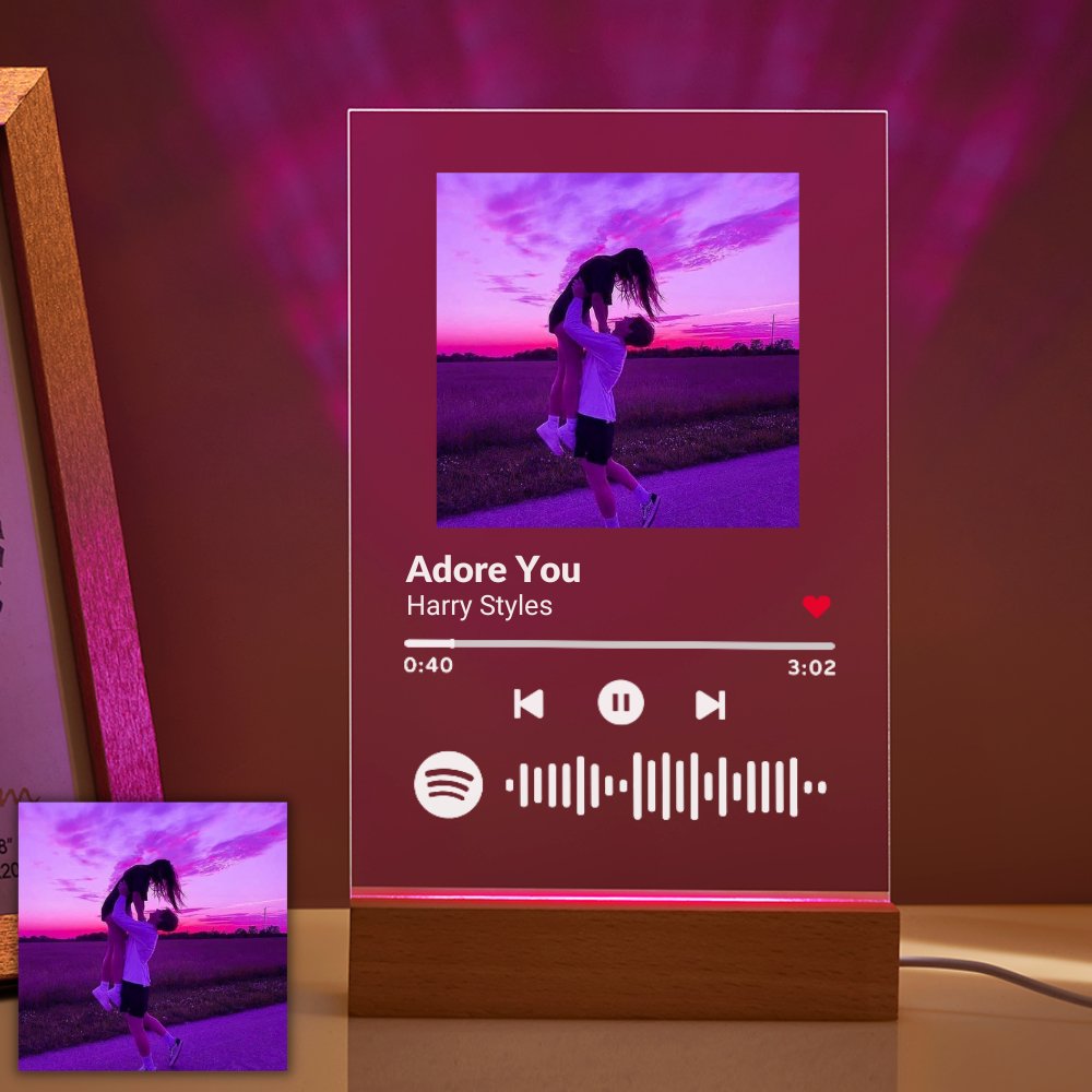 Customizable Spotify Photo Music Plaque Night Light *Best Seller* - Customizable Love