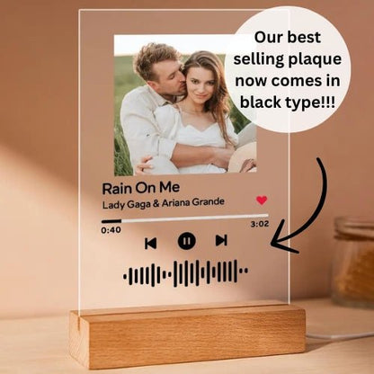 Customizable Spotify Photo Music Plaque Night Light *Best Seller* - Customizable Love