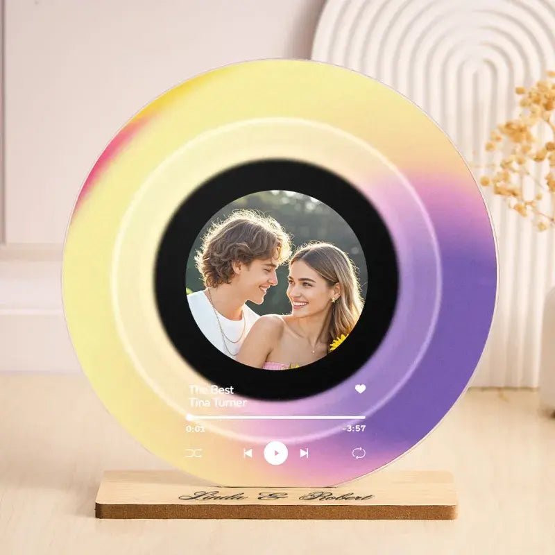 Customizable Vinyl Record with Photo and Name - Customizable Love