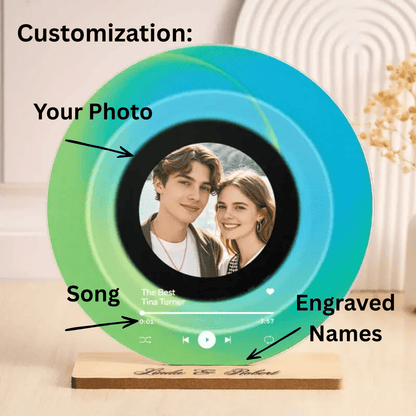 Customizable Vinyl Record with Photo and Name - Customizable Love