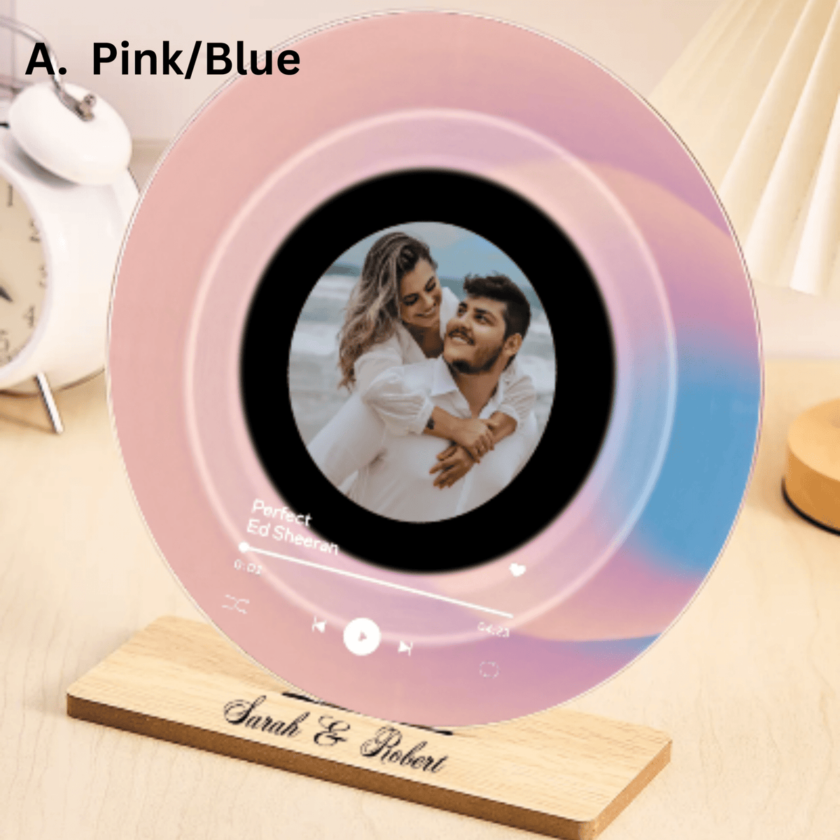 Customizable Vinyl Record with Photo and Name - Customizable Love