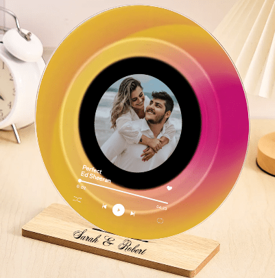 Customizable Vinyl Record with Photo and Name - Customizable Love
