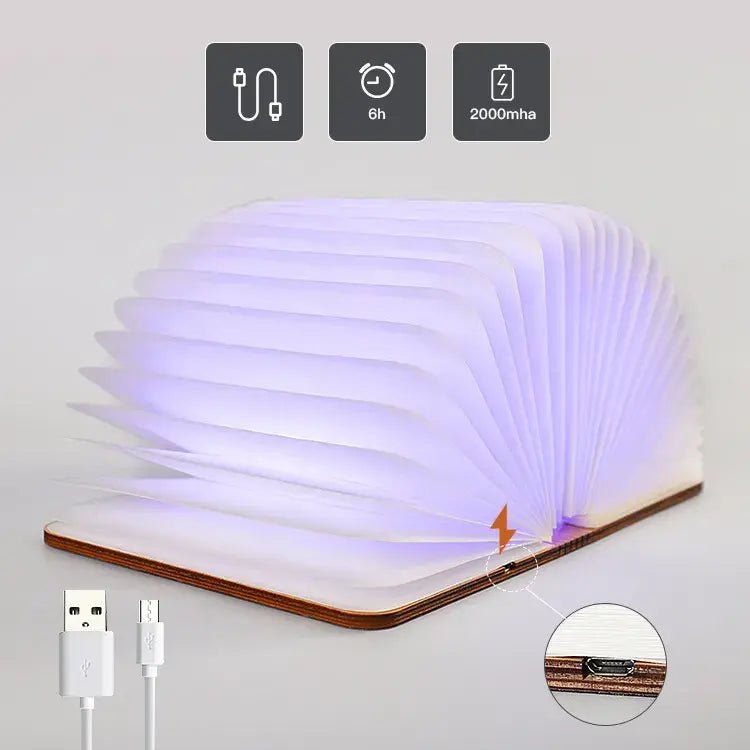 Cutomizable Foldable LED Magic Book Lamp - Customizable Love