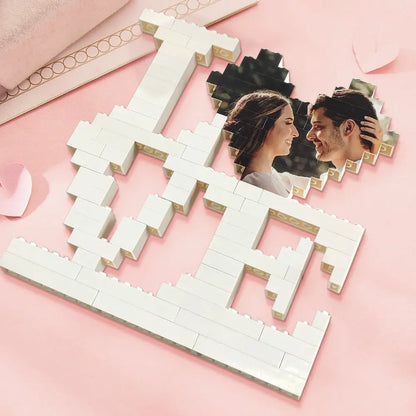 Custom Photo LOVE Building Bricks Puzzle